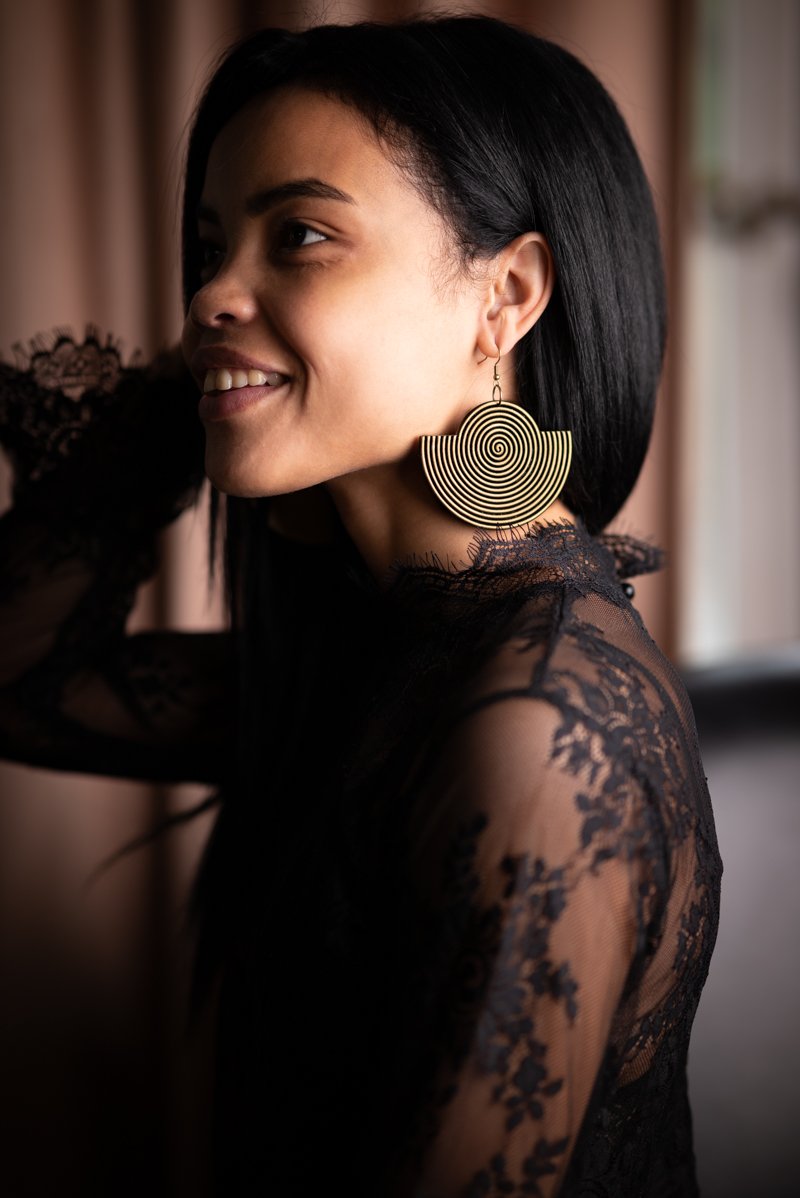 Esperanza Spiral Semi-Circle Earring - Ms.Meri Mak