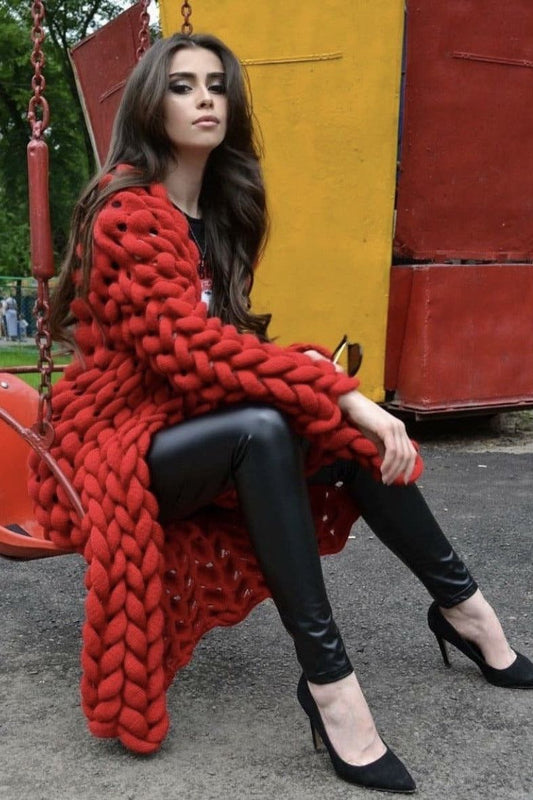 Jolie Knit Cardigan - Berry - Ms.Meri Mak
