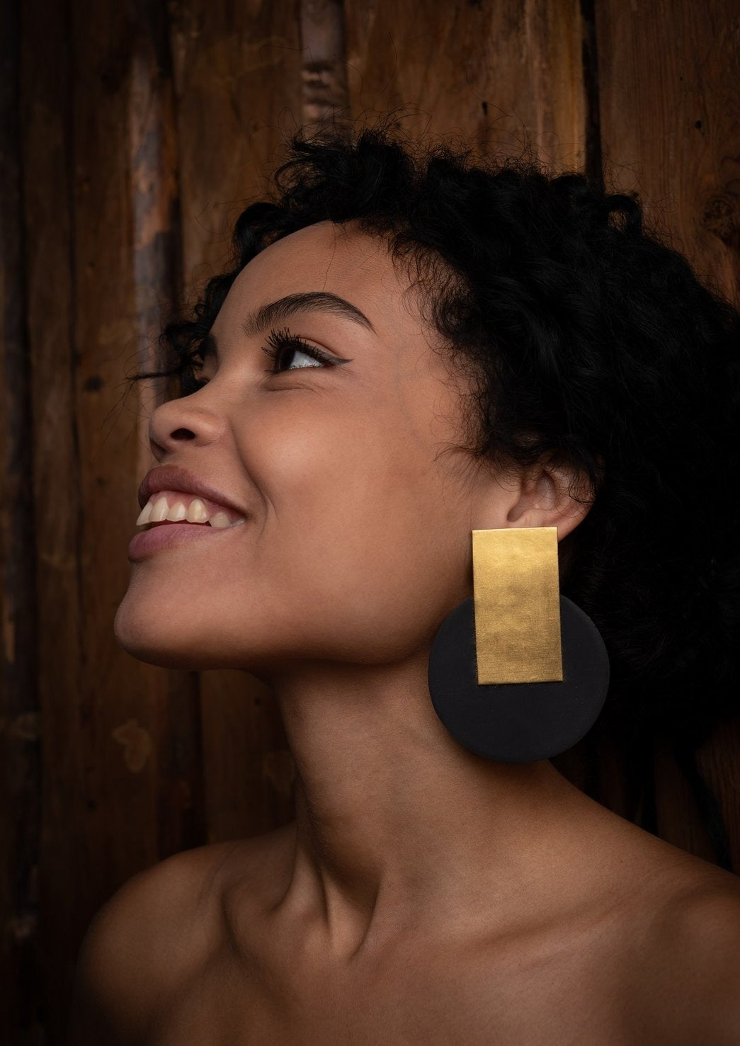 Evony  Gold + Black Earrings - Ms.Meri Mak
