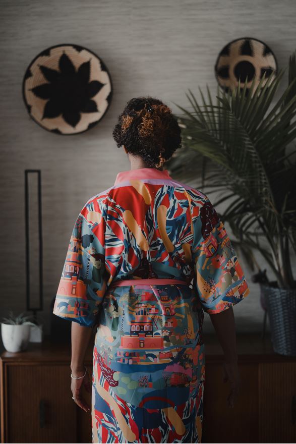 Silk Kimono Minimundo by Santiago Paredes - Ms.Meri Mak