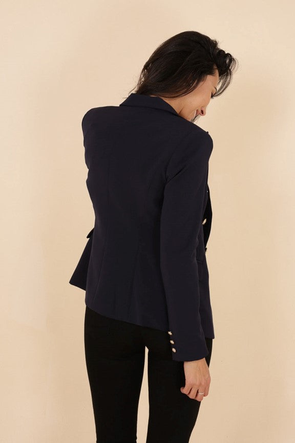 Lacole Fitted Double-breasted blazer - Ms.Meri Mak