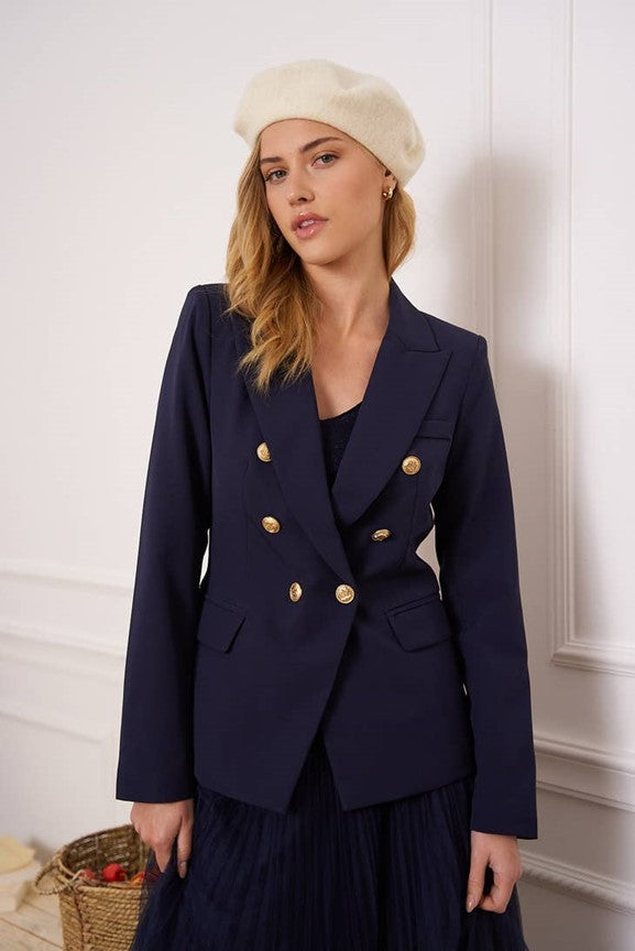 Lacole Fitted Double-breasted blazer - Ms.Meri Mak