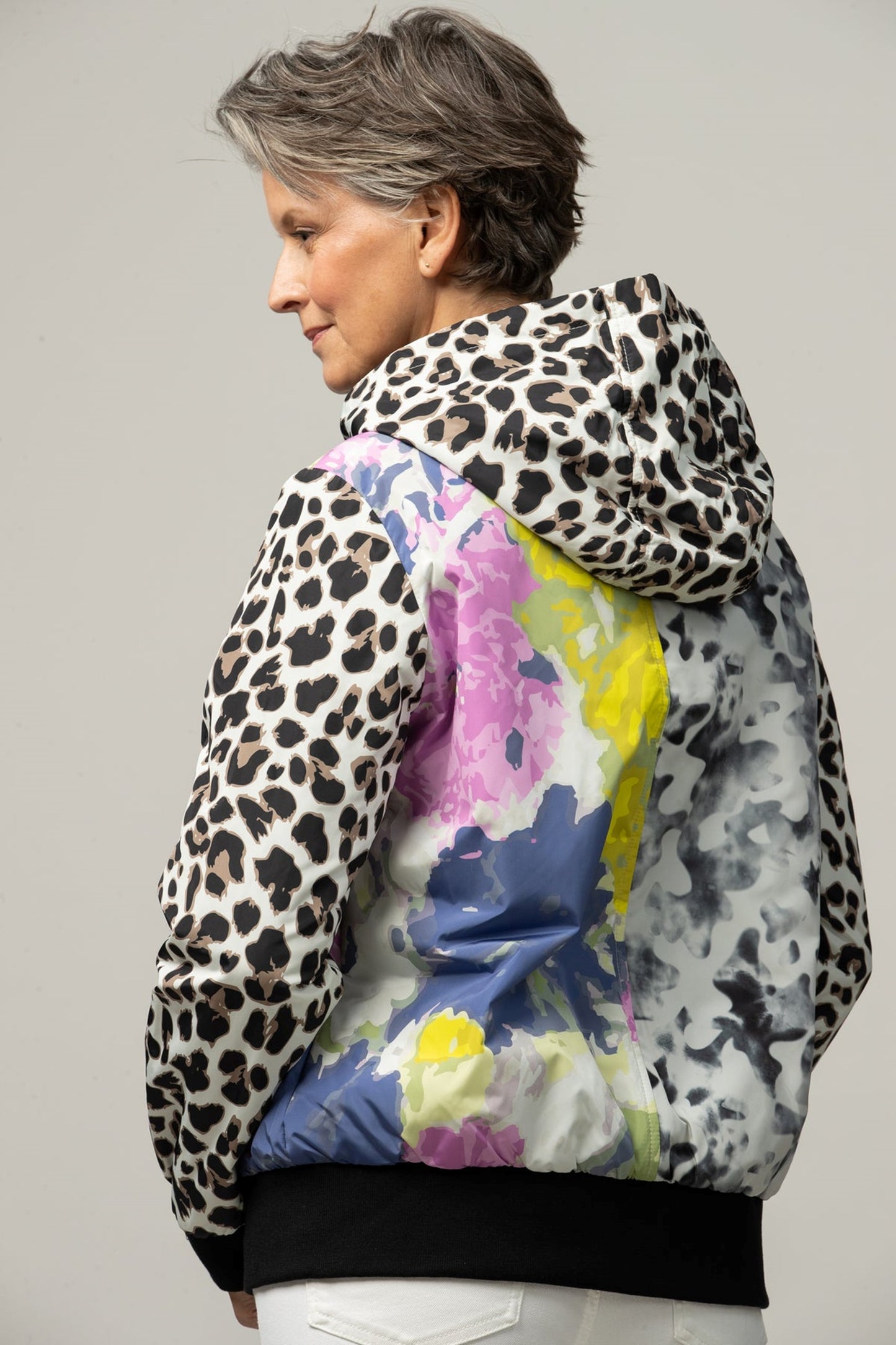 Sabine Floral & Animal Print Bomber Jacket - Ms.Meri Mak