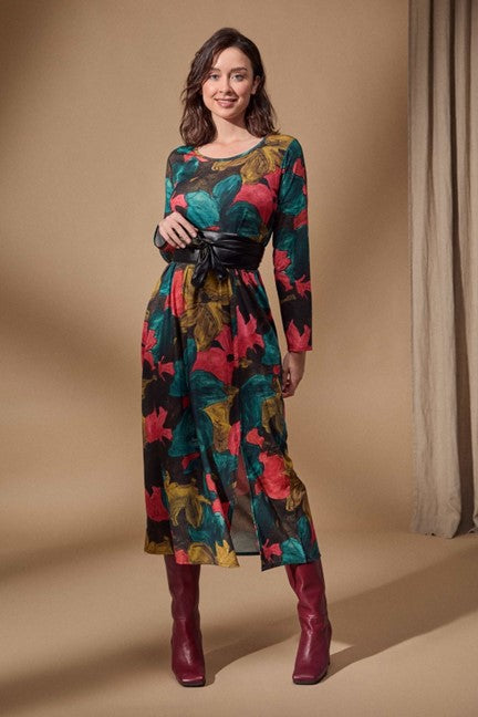 Arvin Floral Midi Dress - Ms.Meri Mak