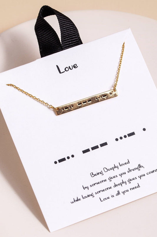 Enchanted Morse Code Love Necklace - Ms.Meri Mak