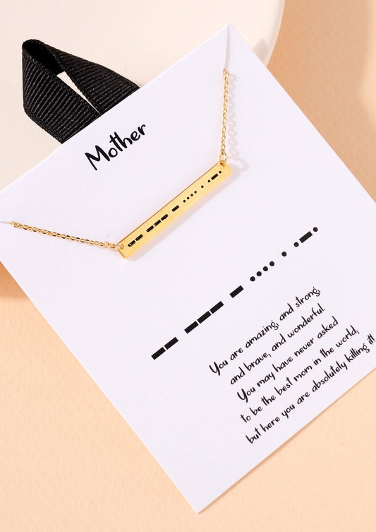 Enchanted Morse Code Mother Necklace - Ms.Meri Mak