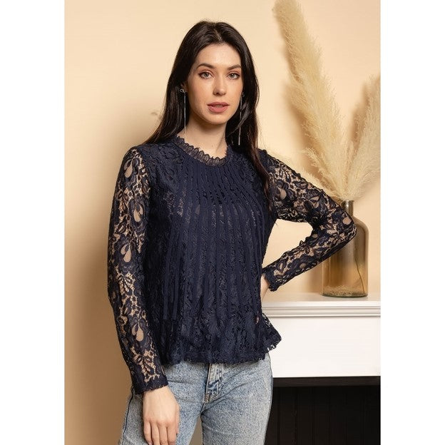 Cosmo lace blouse with band - Ms.Meri Mak