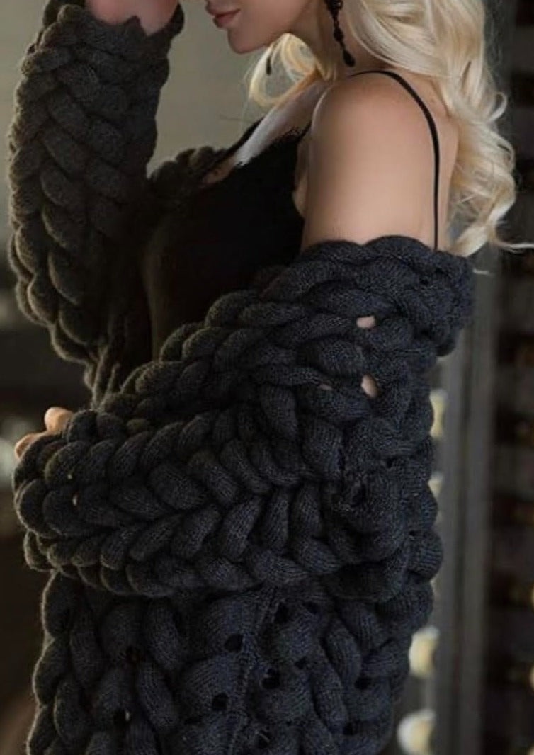 Jolie Knit Cardigan - Black - Ms.Meri Mak